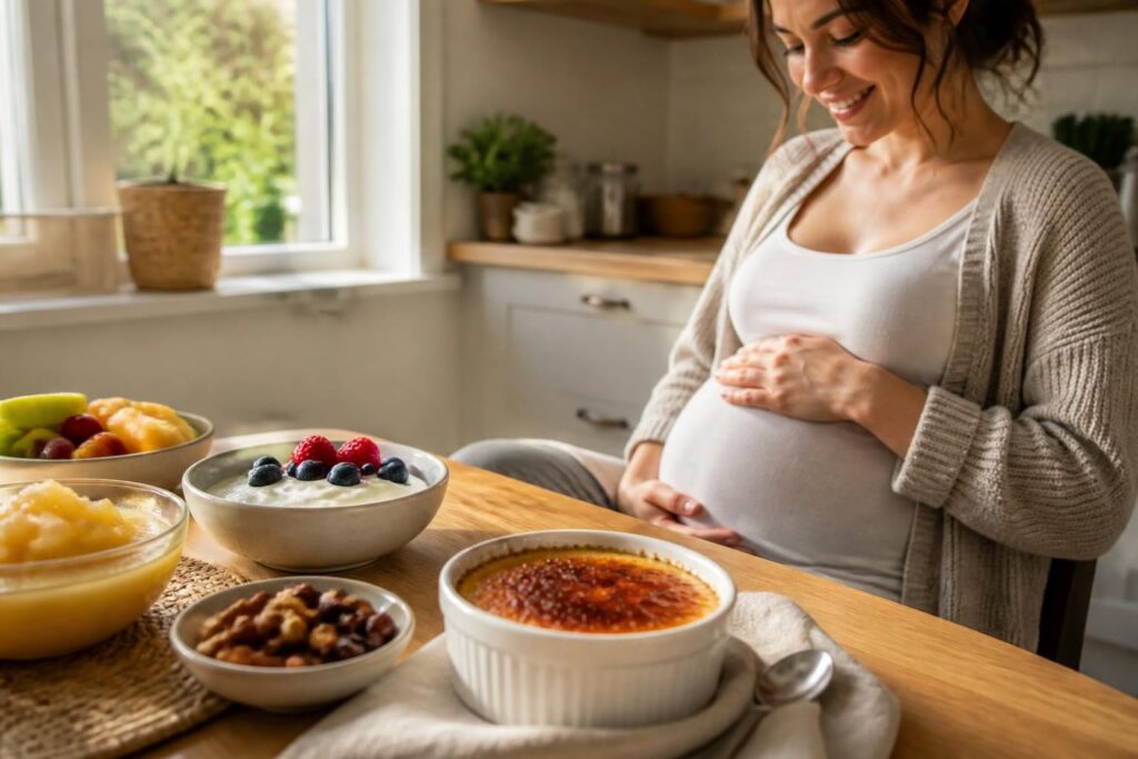 découvrez les précautions à prendre pour consommer la crème brûlée pendant la grossesse et explorez des alternatives gourmandes adaptées aux futures mamans.