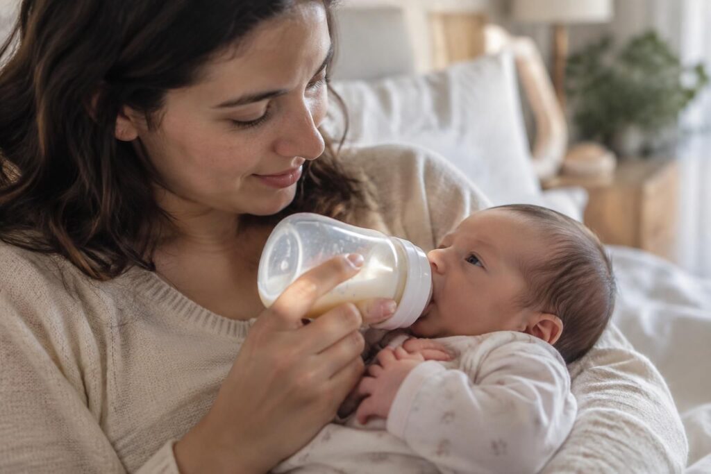 découvrez comment proposer le biberon dès la naissance et passer du lait maternel au biberon en douceur, avec des conseils pour accompagner bébé.